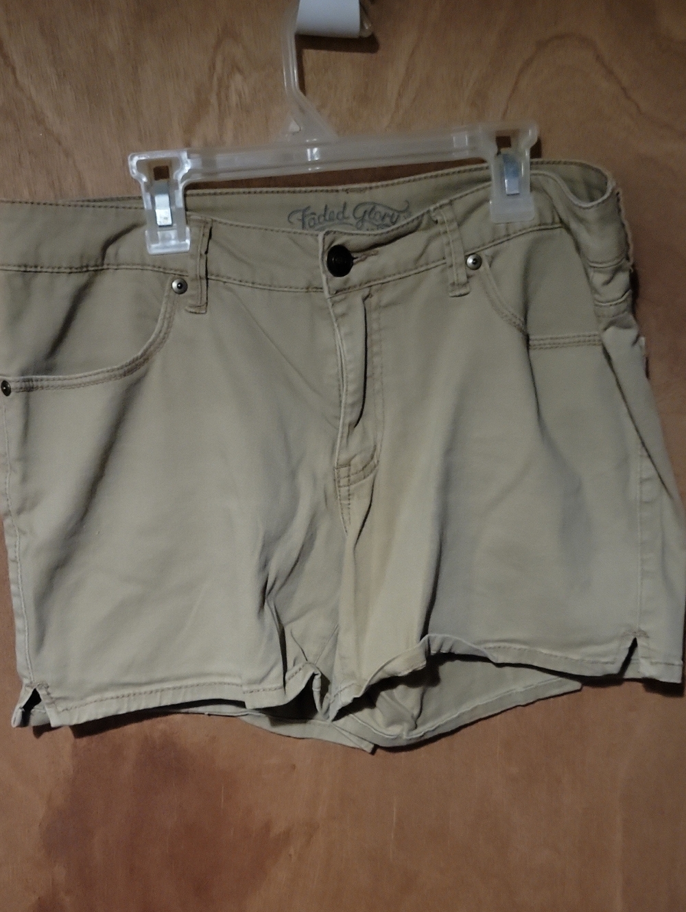 Faded Glory Women's Tan Casual Jean Shorts